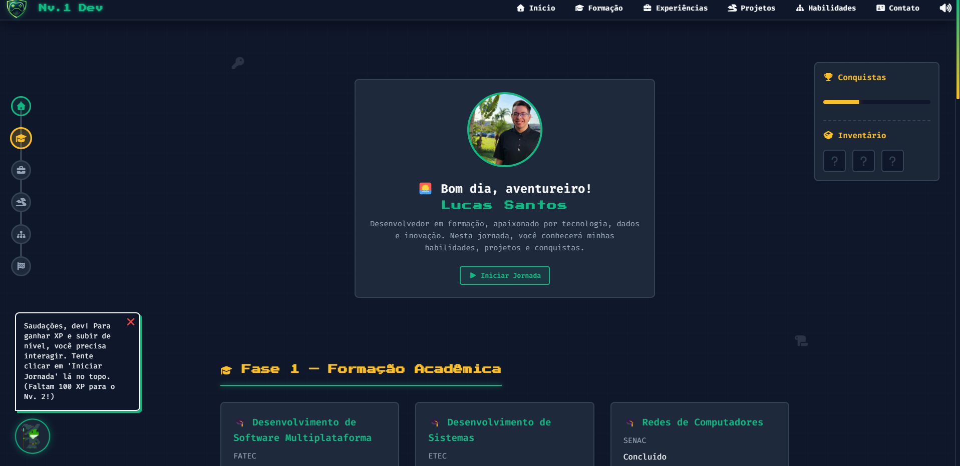 Portfólio Gamer RPG